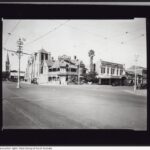 Image: Prominent traffic intersection with shops and cathedral