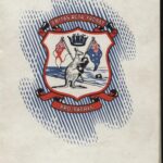 Image: emblem with kangaroo and flags