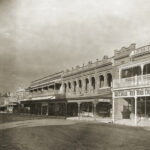 Image: sepia shot of building facades