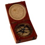 Image: compass in wooden case