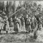 Image: Children dancing around a maypole