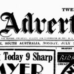 Image: The front page banner of Adelaide’s Advertiser newspaper, as published on Monday, 29 July 1929