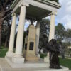 Image: Stone canopy with monument underneath