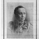 Image: newspaper photo of woman's head and shoulders