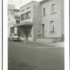 Image: Black and white photograph of a building