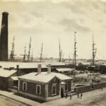 Masonry office and chimney stack of the English and Australian Copper Company smelter