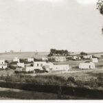 Image: group of stone buildings in outback