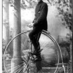 Image: 17 year old South Australian champion cyclist, W. Tregonning, on his penny-farthing bicycle