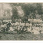 Group photograph of the last students and staff of the Advanced School for Girls, c. 1910.