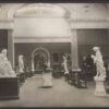 Image: The interior of an art gallery featuring a number of marble statues