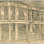 Image: drawing of the Exchange Hotel