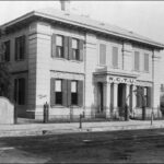 Image: photo of headquarters of the Woman's Christian Temperance Union. Letters W.C.T.U are written above the entrance