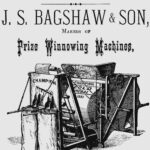 Image: A printed advertisement for a machine with the words ‘Bagshaw & Son, Champion’ printed on it