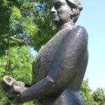 Bronze sculpture, Catherine Helen Spence by Ieva Porcius, 1986