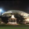 Elder Park rotunda at night with Adelaide Oval, September 2013