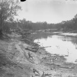 Image: View of construction works on river