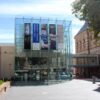 Large building with glass wall