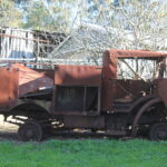 Image: rusted remains of truck