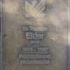 Plaque in wall with writing about Sir Thomas Elder