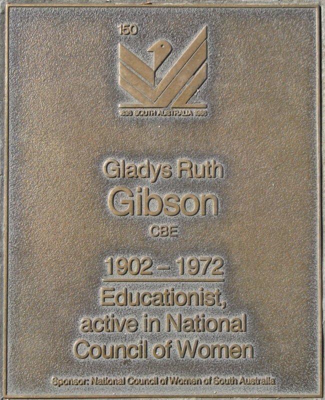 J150 Plaque, Gladys Ruth Gibson