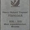 Jubilee 150 walkway plaque of 'Captain' Henry Richard Hancock