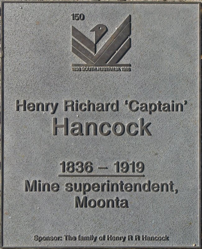 J150 Plaque, ‘Captain’ Henry Richard Hancock