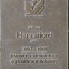 Jubilee 150 walkway plaque of Alfred Hannaford