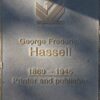 Jubilee 150 walkway plaque of George Frederick Hassell