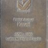 Jubilee 150 walkway plaque of August Kavel