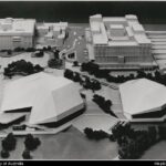 Image: Black and white model of building