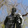 Image: Bronze statue of a mans upper body