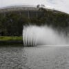 Image: Water fountain in the middle of river