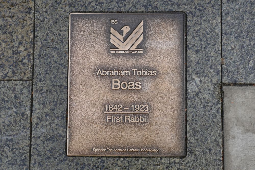 J150 Plaque, Abraham Tobias Boas