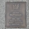 Image: John Abel McPherson Plaque