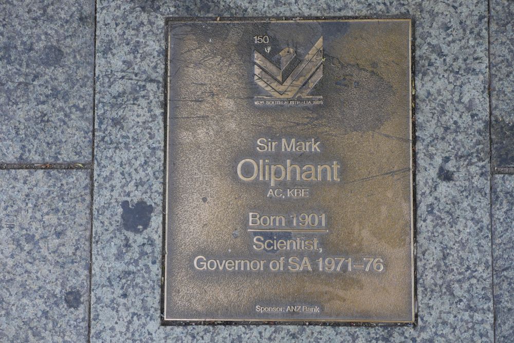 J150 Plaque, Sir Mark Oliphant