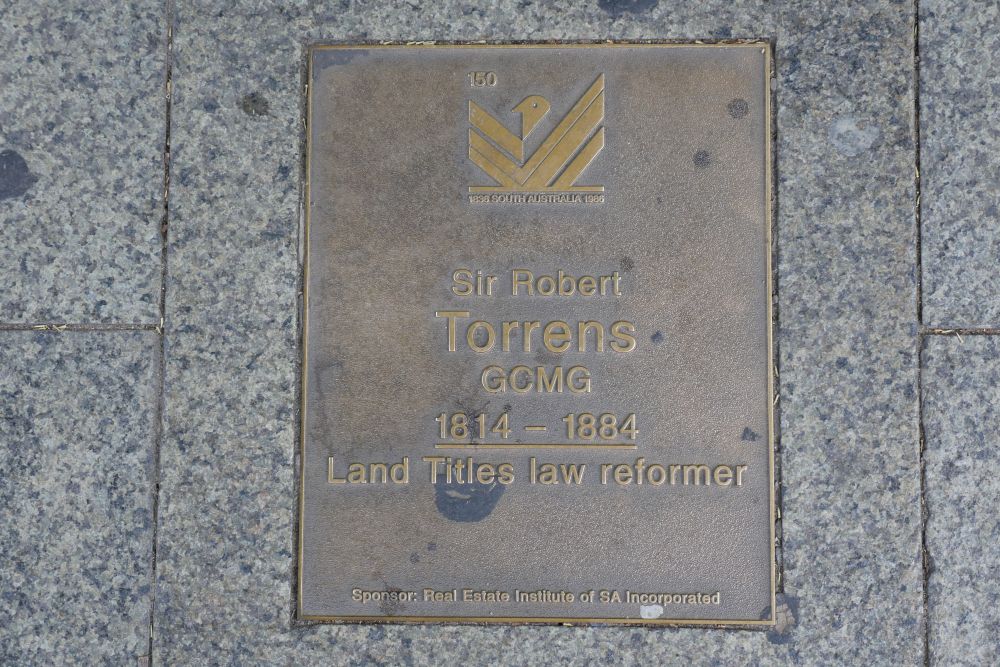 J150 Plaque, Sir Robert Richard Torrens