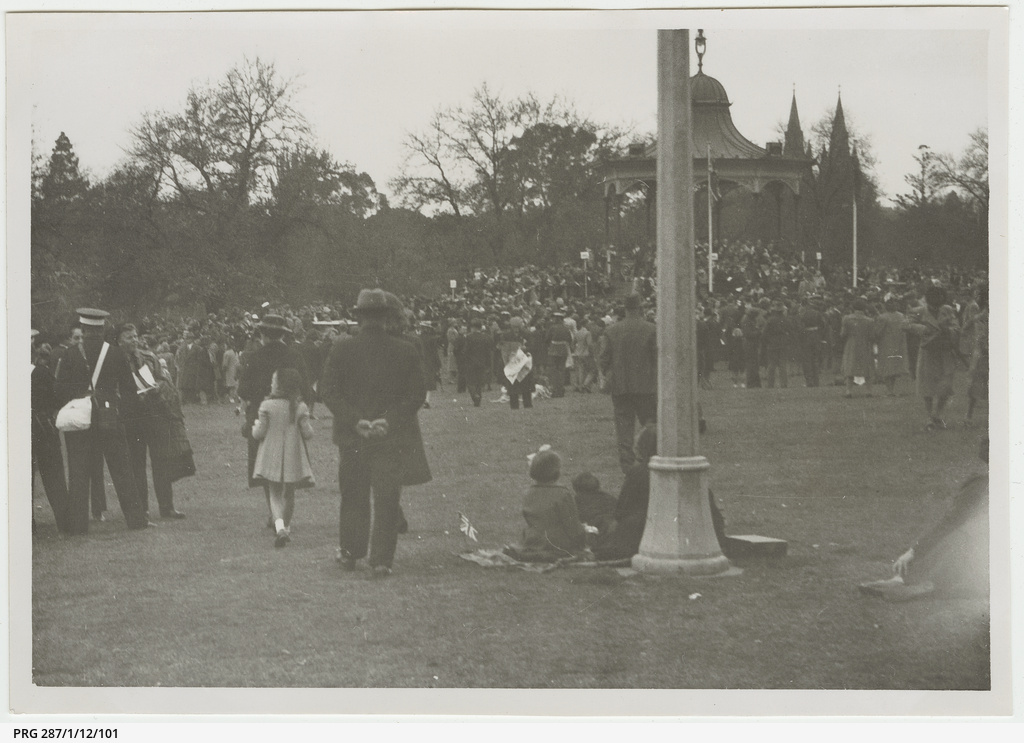 The VE Day service is held