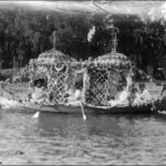 Image: row boat decorated with flowers