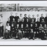 Black and white photograph of boys at Sturt Street Primary School, 1887.