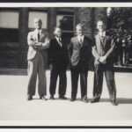 Black and white photograph of four male teachers from Sturt Street School, taken in around 1935.