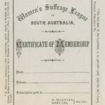 Image: Women's Suffrage League Membership Form