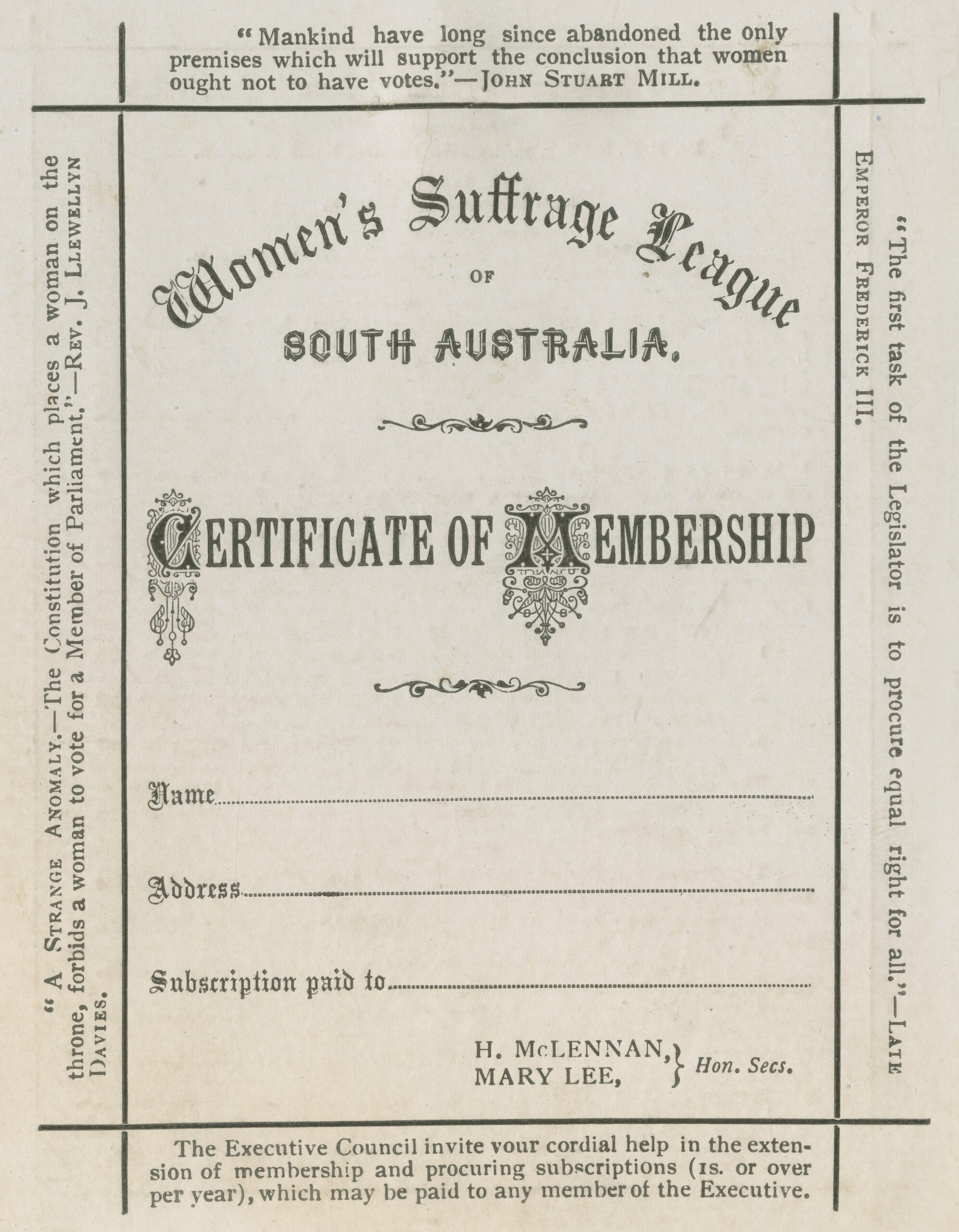 Women’s Suffrage League