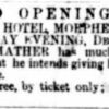 Grand Opening Ball newspaper advertisement, 24 December 1864